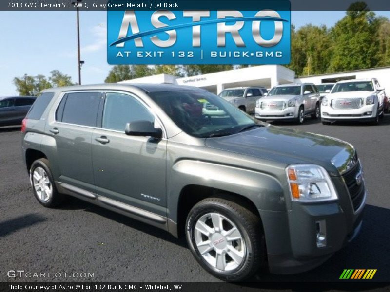 Gray Green Metallic / Jet Black 2013 GMC Terrain SLE AWD