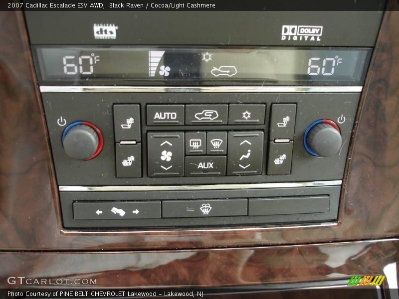 Black Raven / Cocoa/Light Cashmere 2007 Cadillac Escalade ESV AWD
