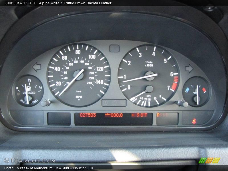 Alpine White / Truffle Brown Dakota Leather 2006 BMW X5 3.0i