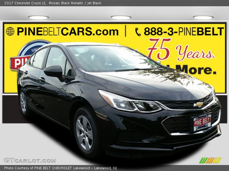 Mosaic Black Metallic / Jet Black 2017 Chevrolet Cruze LS