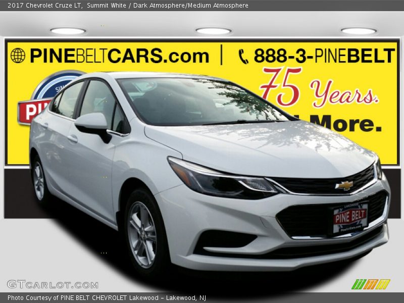 Summit White / Dark Atmosphere/Medium Atmosphere 2017 Chevrolet Cruze LT