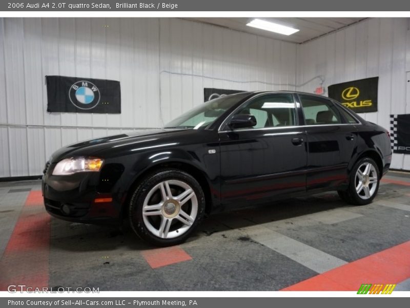 Brilliant Black / Beige 2006 Audi A4 2.0T quattro Sedan