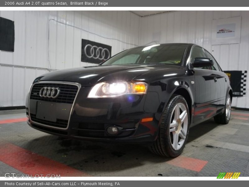 Brilliant Black / Beige 2006 Audi A4 2.0T quattro Sedan
