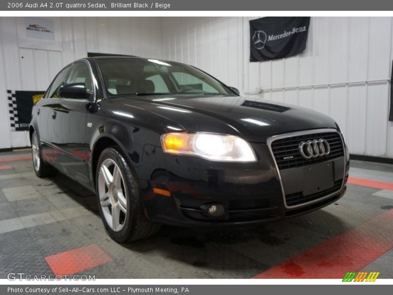Brilliant Black / Beige 2006 Audi A4 2.0T quattro Sedan