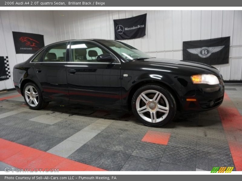 Brilliant Black / Beige 2006 Audi A4 2.0T quattro Sedan