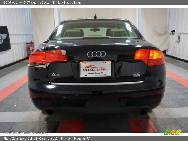 Brilliant Black / Beige 2006 Audi A4 2.0T quattro Sedan