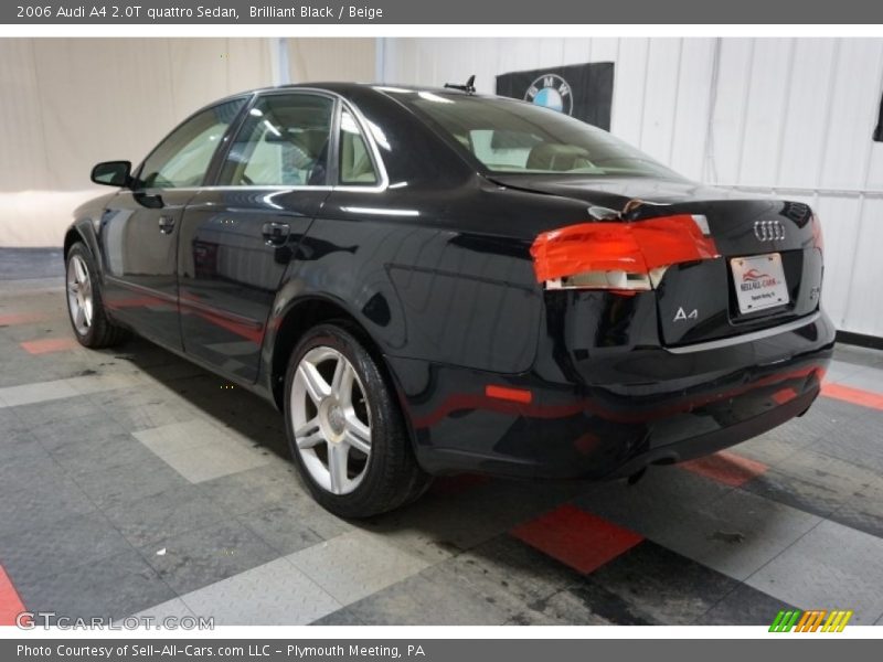 Brilliant Black / Beige 2006 Audi A4 2.0T quattro Sedan