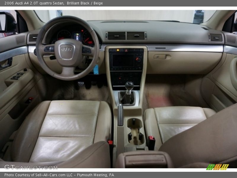 Brilliant Black / Beige 2006 Audi A4 2.0T quattro Sedan