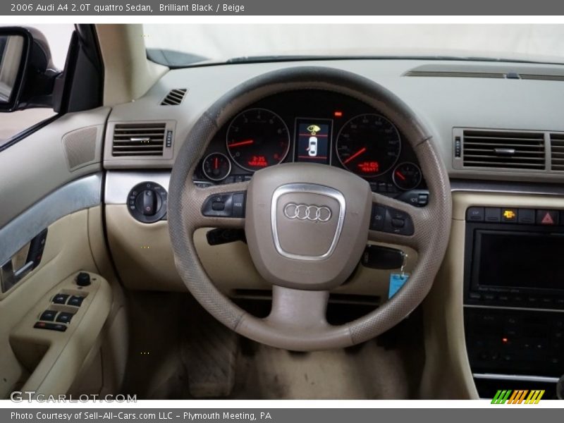 Brilliant Black / Beige 2006 Audi A4 2.0T quattro Sedan
