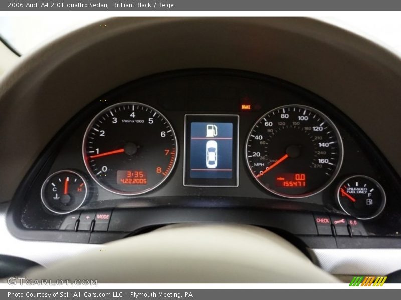 Brilliant Black / Beige 2006 Audi A4 2.0T quattro Sedan