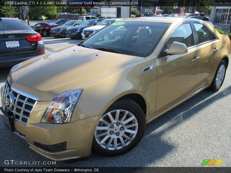 Summer Gold Metallic / Cashmere/Cocoa 2013 Cadillac CTS 4 3.0 AWD Sedan