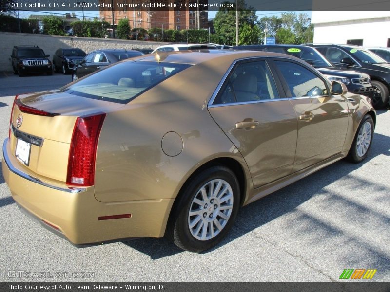 Summer Gold Metallic / Cashmere/Cocoa 2013 Cadillac CTS 4 3.0 AWD Sedan