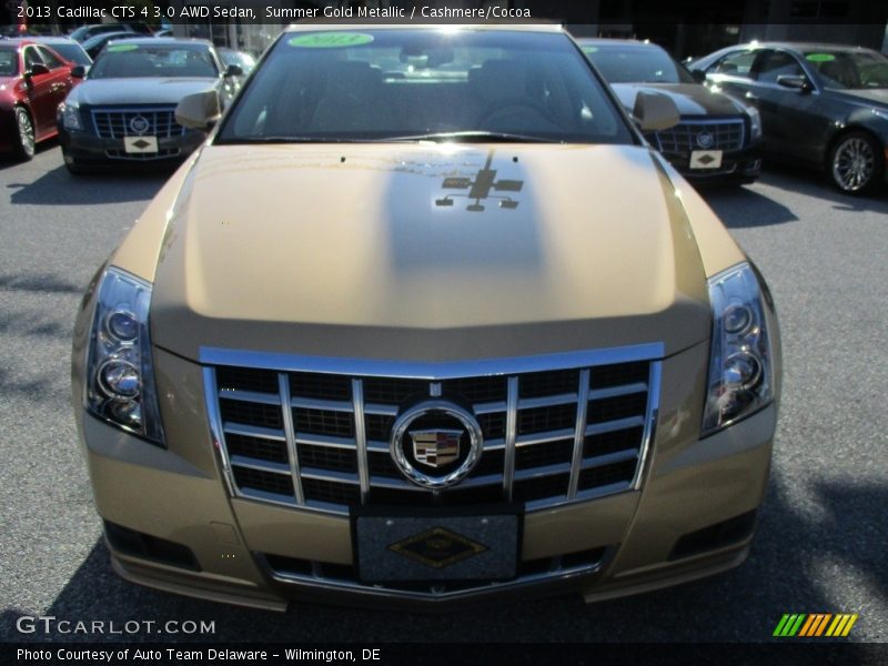 Summer Gold Metallic / Cashmere/Cocoa 2013 Cadillac CTS 4 3.0 AWD Sedan