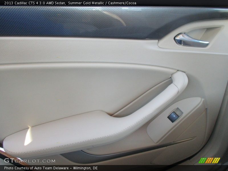 Summer Gold Metallic / Cashmere/Cocoa 2013 Cadillac CTS 4 3.0 AWD Sedan