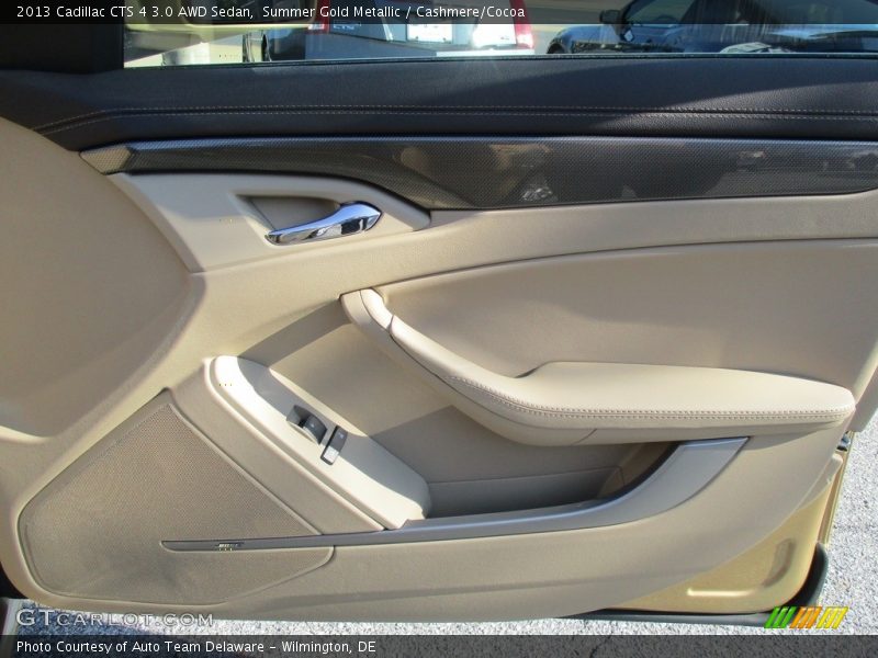 Summer Gold Metallic / Cashmere/Cocoa 2013 Cadillac CTS 4 3.0 AWD Sedan