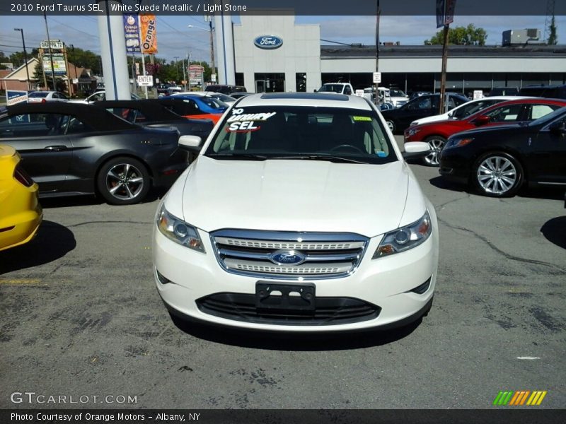 White Suede Metallic / Light Stone 2010 Ford Taurus SEL