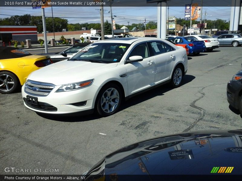 White Suede Metallic / Light Stone 2010 Ford Taurus SEL