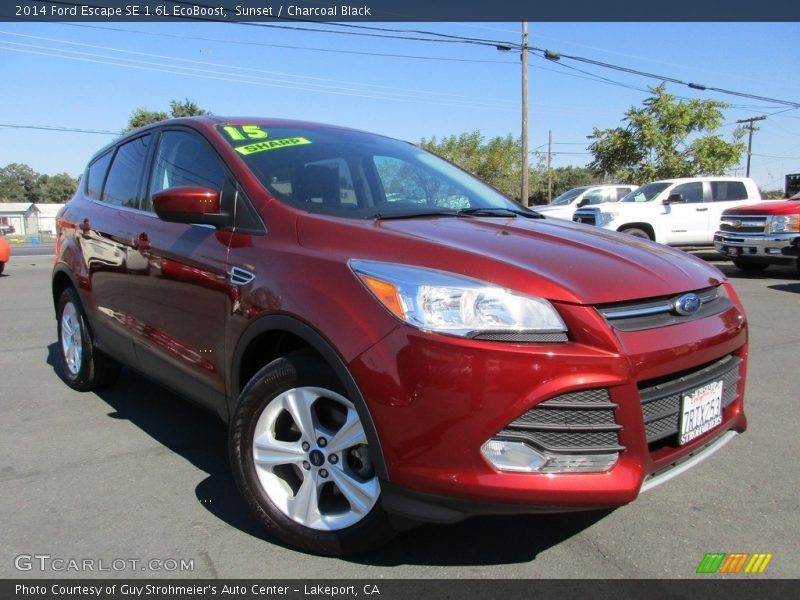 Sunset / Charcoal Black 2014 Ford Escape SE 1.6L EcoBoost