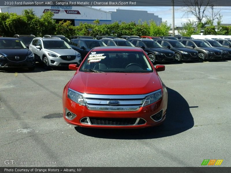 Sangria Red Metallic / Charcoal Black/Sport Red 2010 Ford Fusion Sport AWD