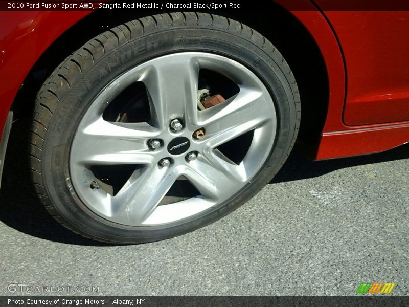 Sangria Red Metallic / Charcoal Black/Sport Red 2010 Ford Fusion Sport AWD