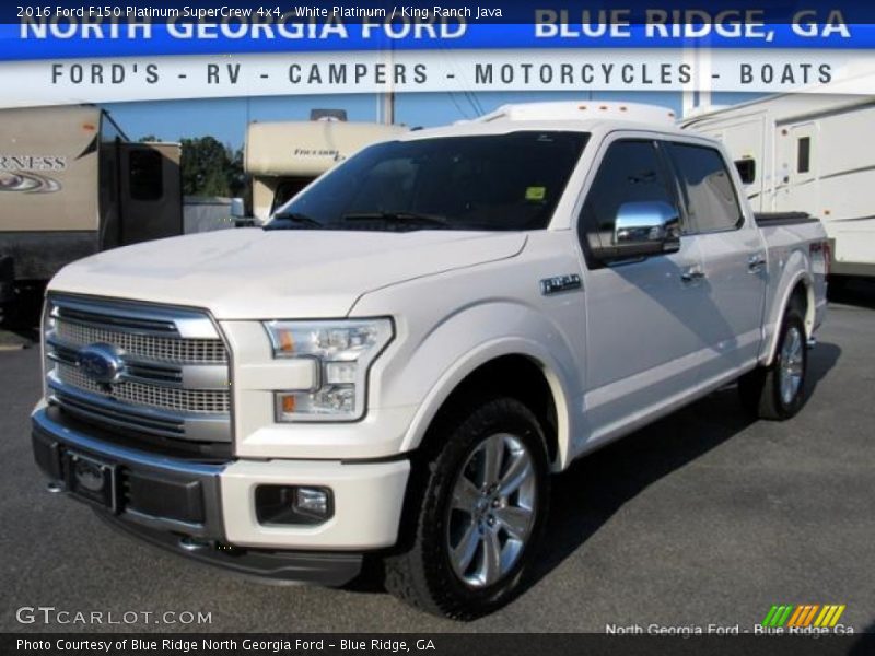 White Platinum / King Ranch Java 2016 Ford F150 Platinum SuperCrew 4x4