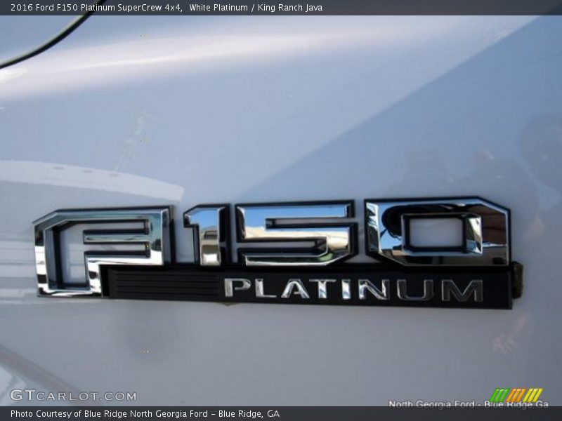 White Platinum / King Ranch Java 2016 Ford F150 Platinum SuperCrew 4x4