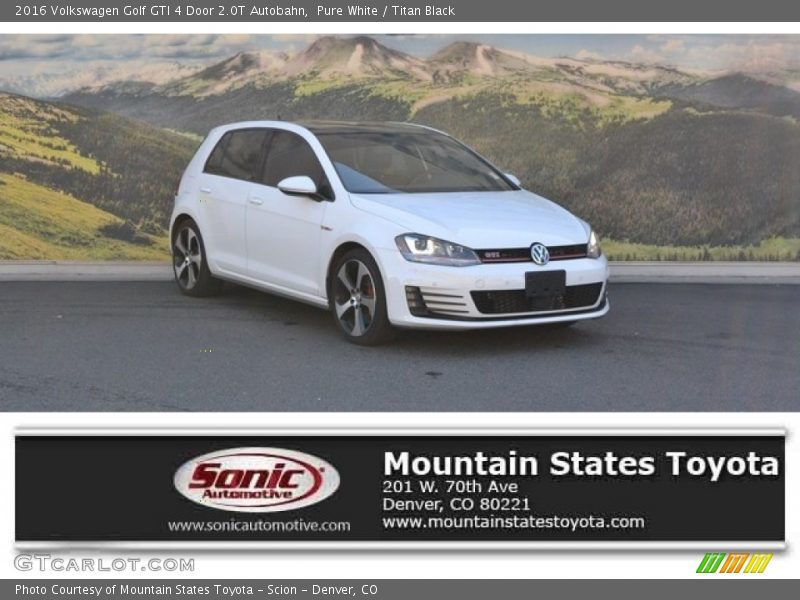 Pure White / Titan Black 2016 Volkswagen Golf GTI 4 Door 2.0T Autobahn