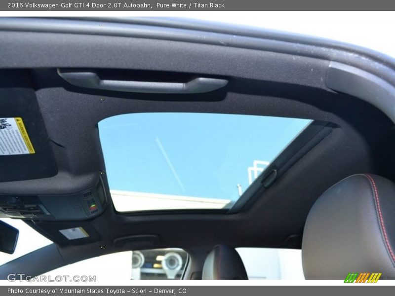 Sunroof of 2016 Golf GTI 4 Door 2.0T Autobahn