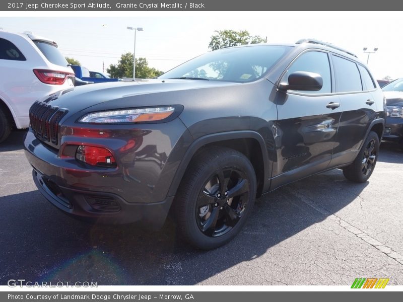 Granite Crystal Metallic / Black 2017 Jeep Cherokee Sport Altitude