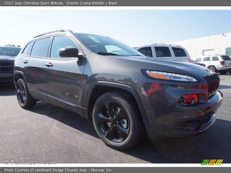 Granite Crystal Metallic / Black 2017 Jeep Cherokee Sport Altitude