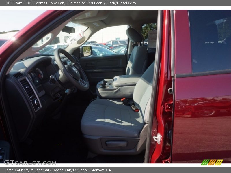 Delmonico Red Pearl / Black/Diesel Gray 2017 Ram 1500 Express Crew Cab