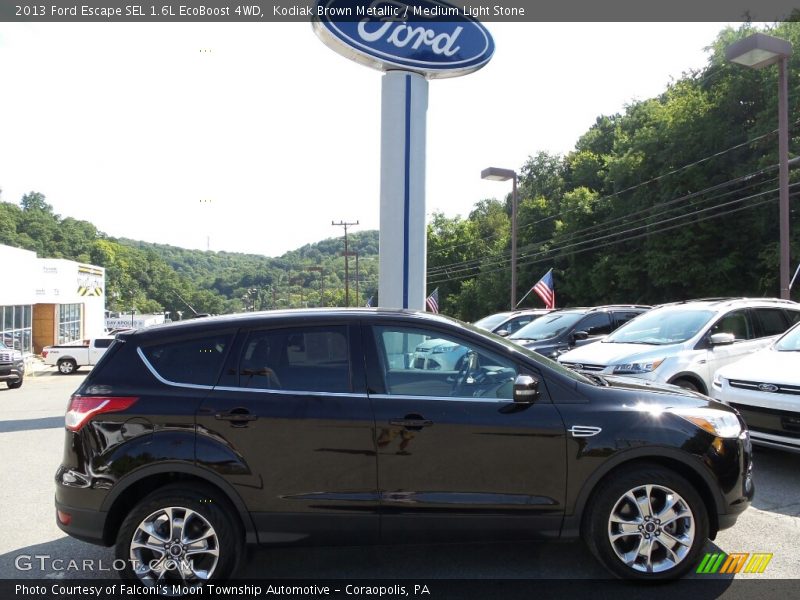 Kodiak Brown Metallic / Medium Light Stone 2013 Ford Escape SEL 1.6L EcoBoost 4WD