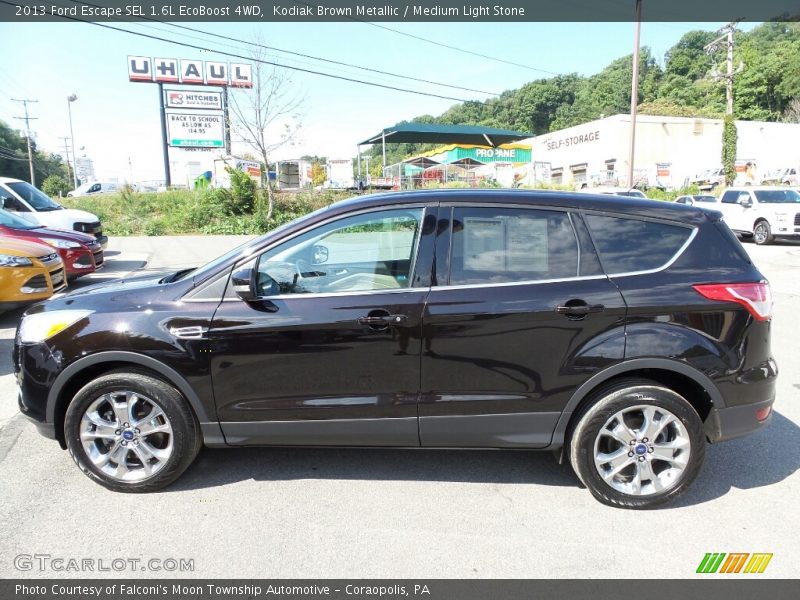 Kodiak Brown Metallic / Medium Light Stone 2013 Ford Escape SEL 1.6L EcoBoost 4WD