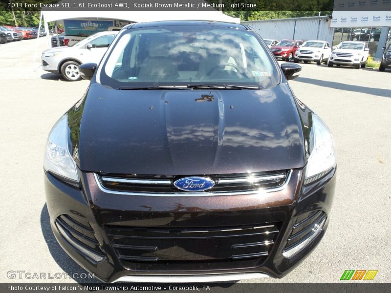 Kodiak Brown Metallic / Medium Light Stone 2013 Ford Escape SEL 1.6L EcoBoost 4WD