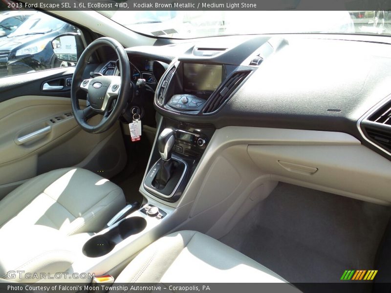 Kodiak Brown Metallic / Medium Light Stone 2013 Ford Escape SEL 1.6L EcoBoost 4WD