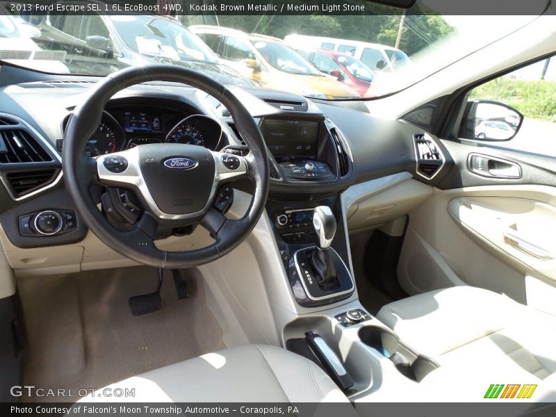 Kodiak Brown Metallic / Medium Light Stone 2013 Ford Escape SEL 1.6L EcoBoost 4WD