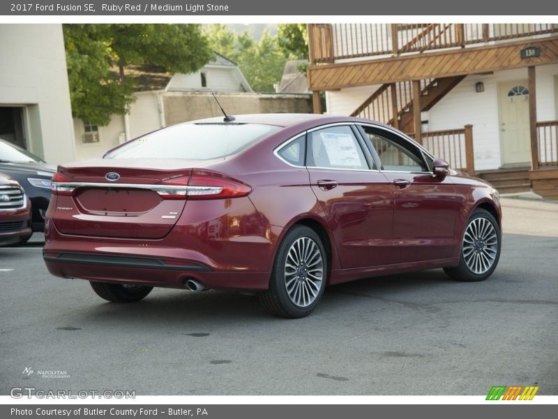 Ruby Red / Medium Light Stone 2017 Ford Fusion SE