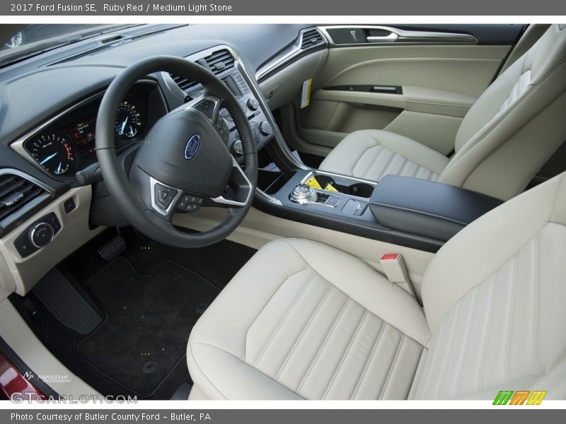 Ruby Red / Medium Light Stone 2017 Ford Fusion SE