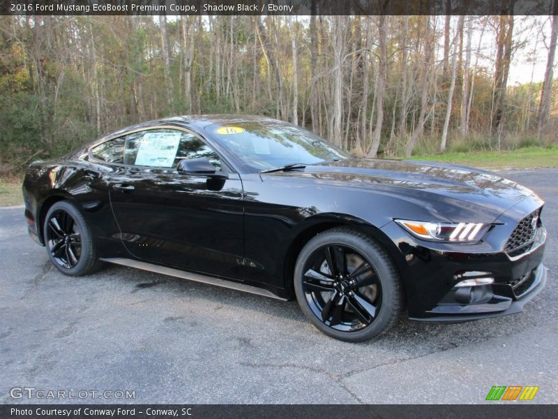 Shadow Black / Ebony 2016 Ford Mustang EcoBoost Premium Coupe