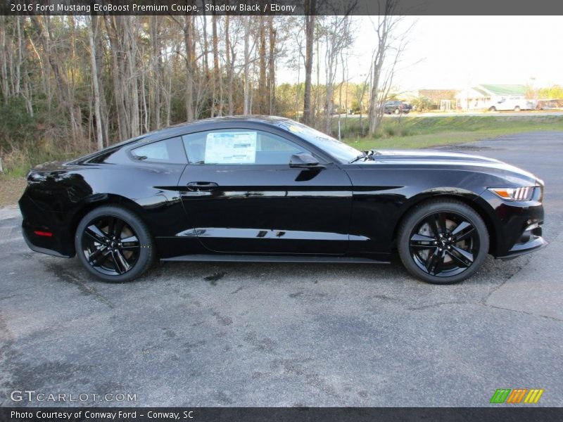 Shadow Black / Ebony 2016 Ford Mustang EcoBoost Premium Coupe