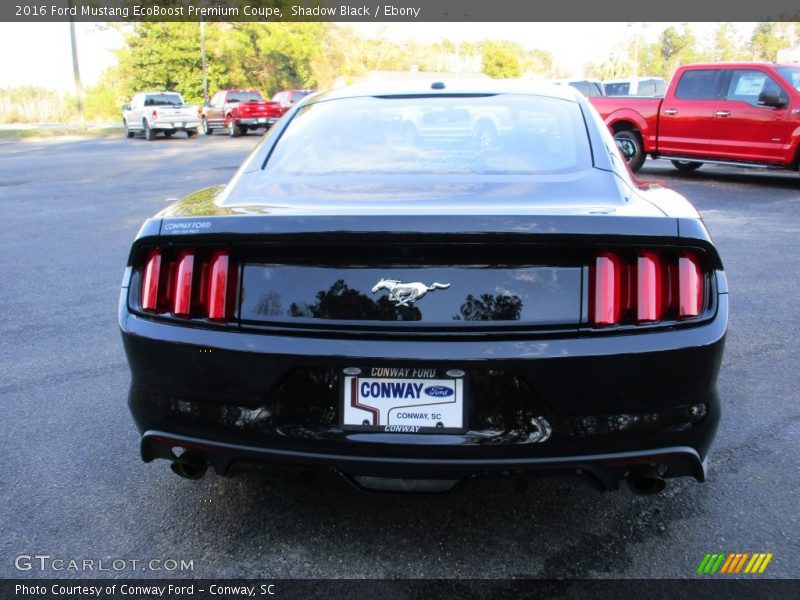 Shadow Black / Ebony 2016 Ford Mustang EcoBoost Premium Coupe