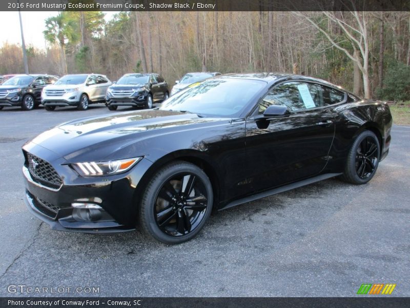 Shadow Black / Ebony 2016 Ford Mustang EcoBoost Premium Coupe