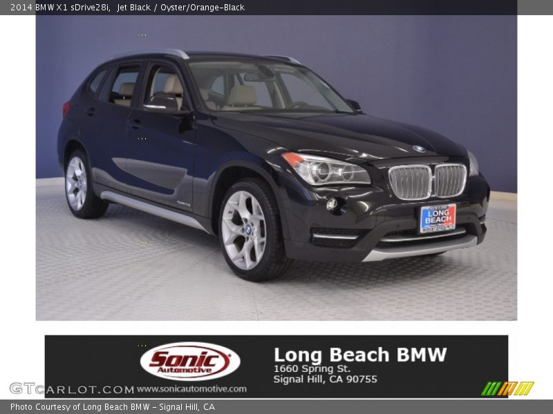 Jet Black / Oyster/Orange-Black 2014 BMW X1 sDrive28i