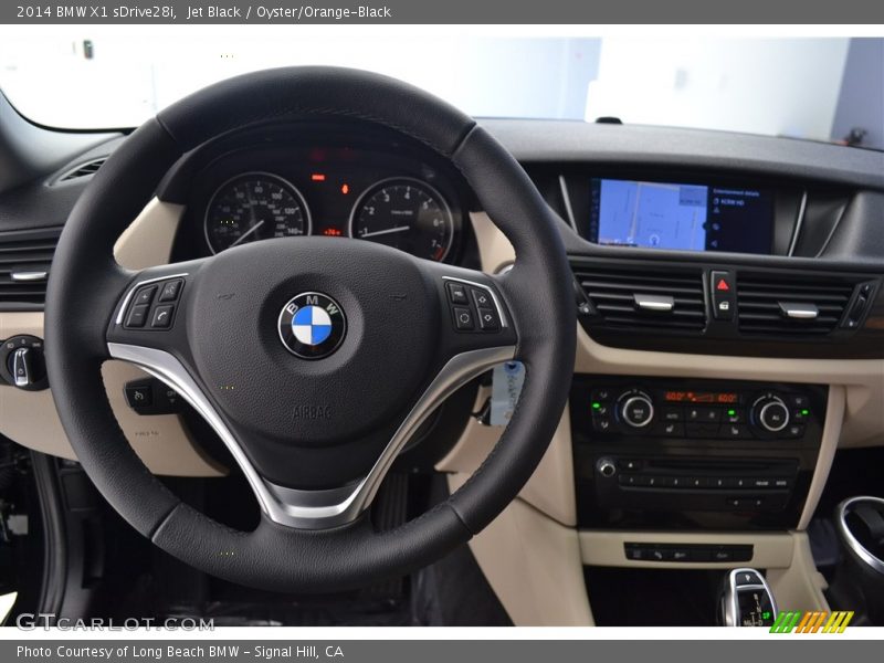 Jet Black / Oyster/Orange-Black 2014 BMW X1 sDrive28i
