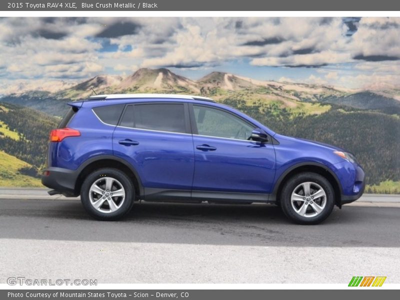 Blue Crush Metallic / Black 2015 Toyota RAV4 XLE