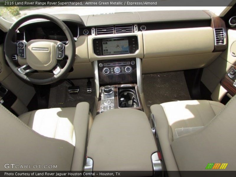 Aintree Green Metallic / Espresso/Almond 2016 Land Rover Range Rover Supercharged