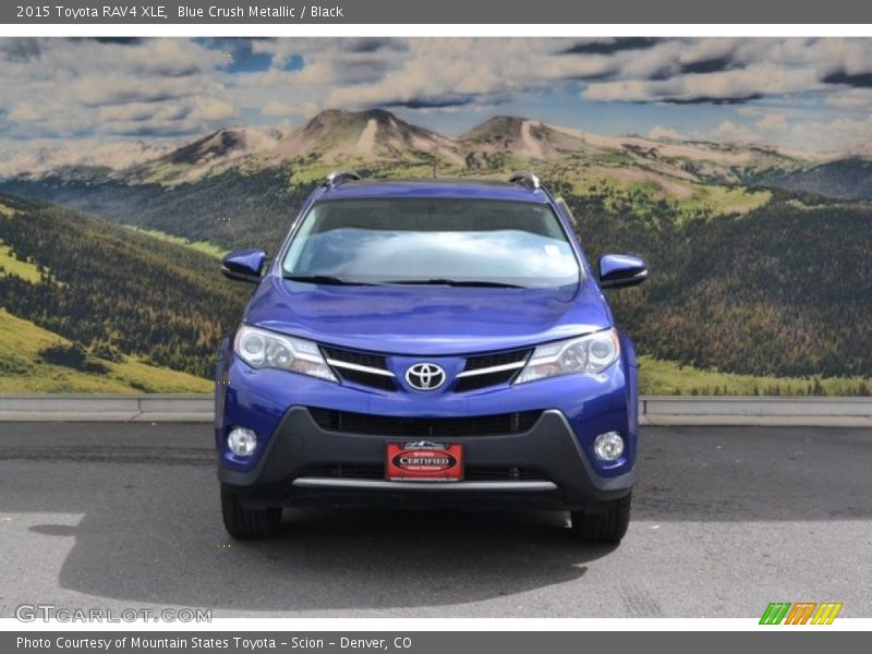 Blue Crush Metallic / Black 2015 Toyota RAV4 XLE