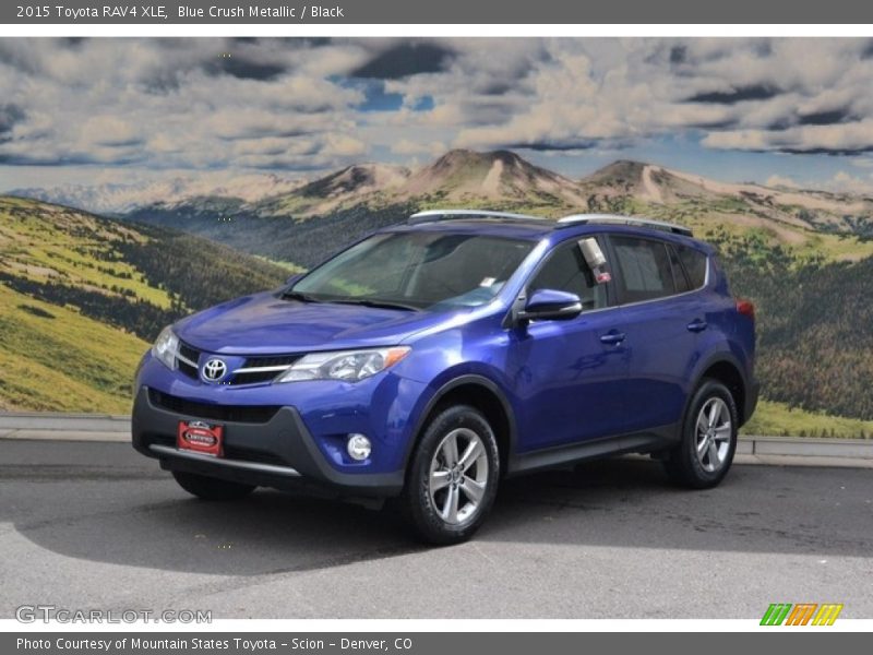 Blue Crush Metallic / Black 2015 Toyota RAV4 XLE