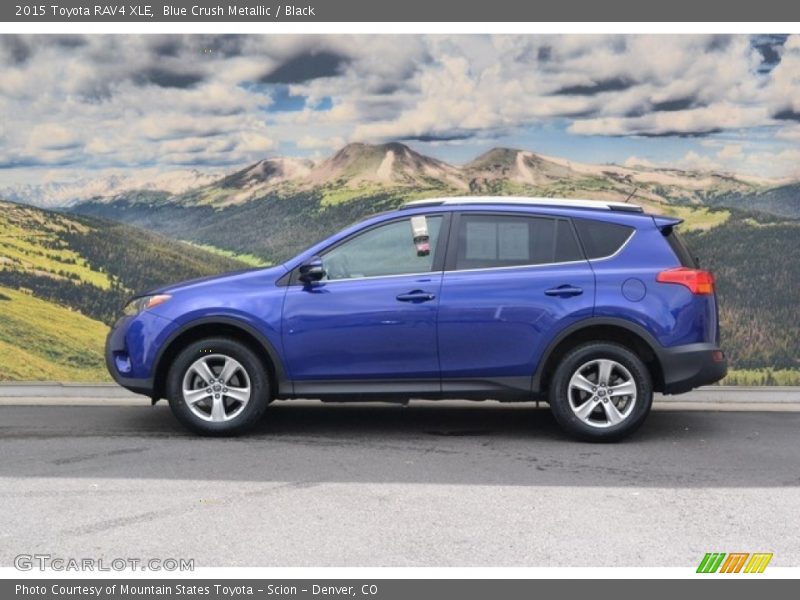 Blue Crush Metallic / Black 2015 Toyota RAV4 XLE