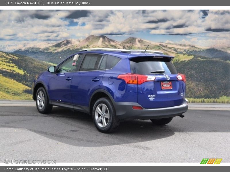 Blue Crush Metallic / Black 2015 Toyota RAV4 XLE